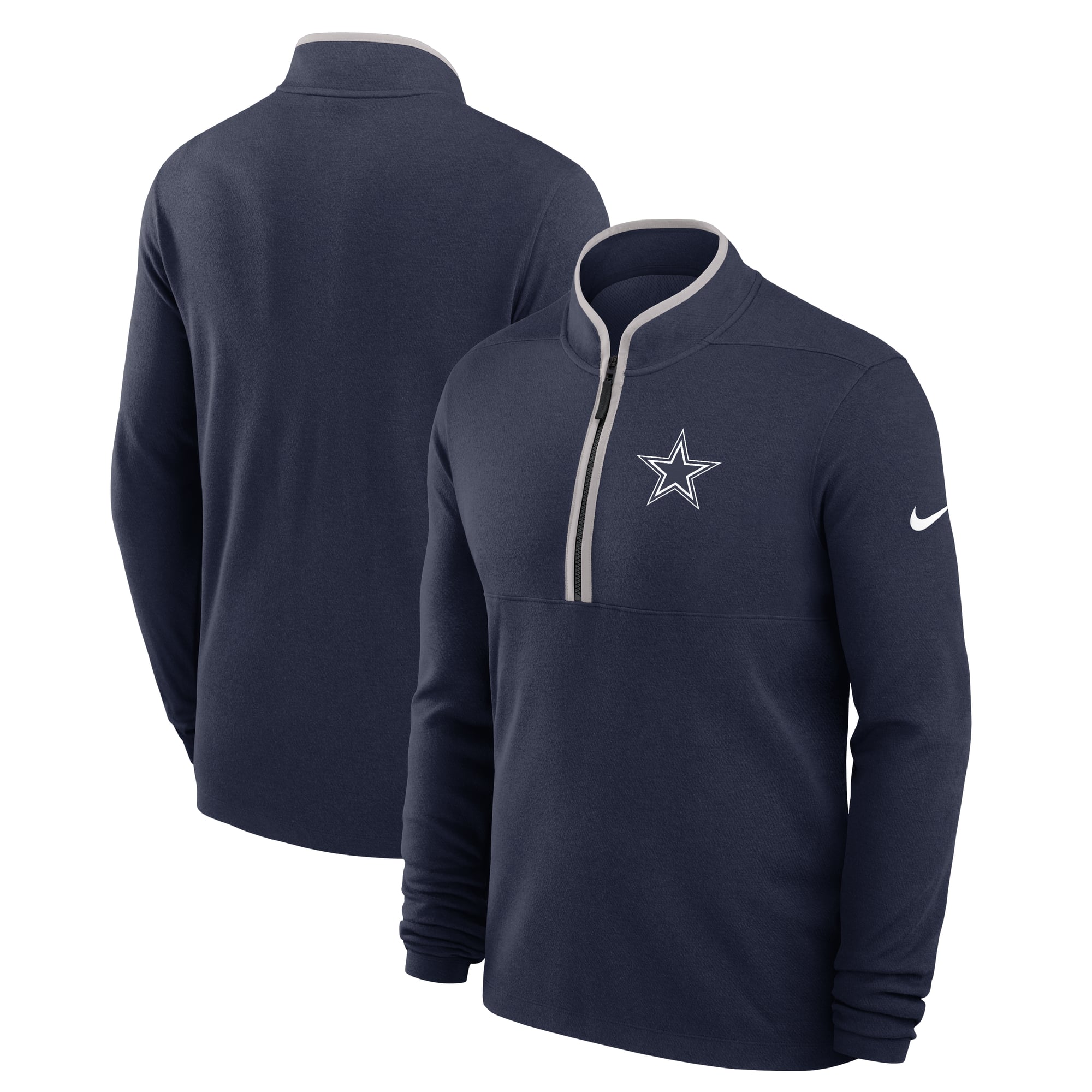 Men's Nike Navy Dallas Cowboys Primetime Victory Dri-FIT Half-Zip Pullover